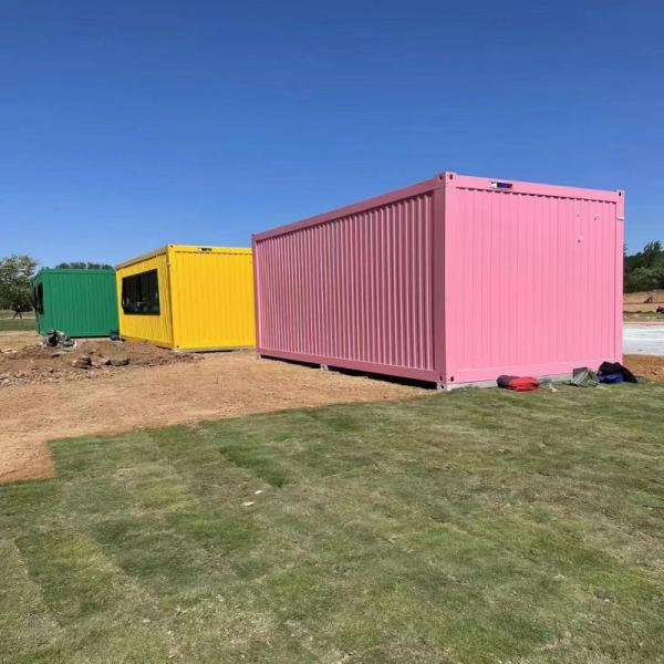 40ft Concrete Prefab Container Houses Assembled Fat Pack Design with Online Support