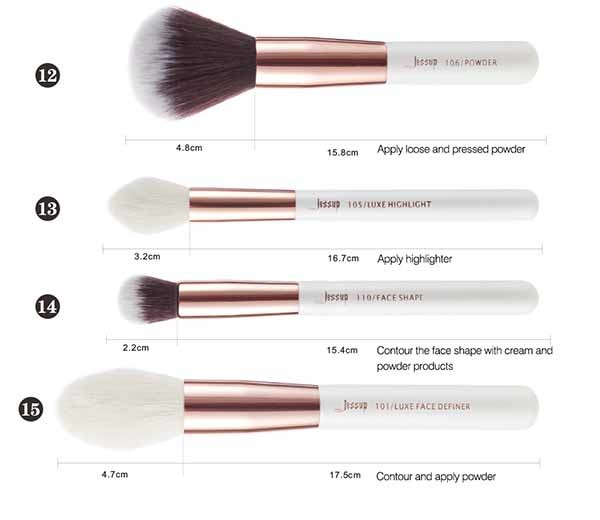 Jessup T222 Essential Makeup Brushes Set