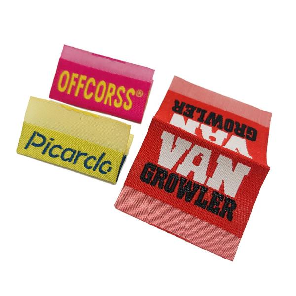 Woven Sewing Custom Embroidered Fabric Labels Garment Label Shoes Embroidered Logo Tags