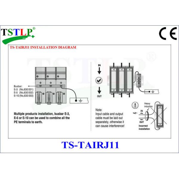 RJ11 Lightning Surge Protector For ADSL / ISDN / Telephone / Telecommunication System