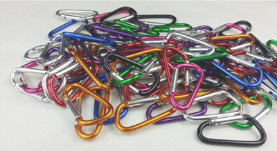 Different sizes of aluminum carabiner hook cheap lanyard holders not for climbing links