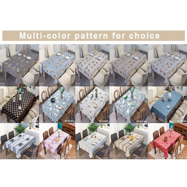 120 Inch Round Christmas PVC Tablecloth Oilproof and Stain Resistant for Square Table