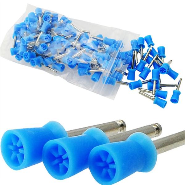 100pcs/Box Dental Prophy Polishing Brush Colorful Rubber Dental Prophy Cup