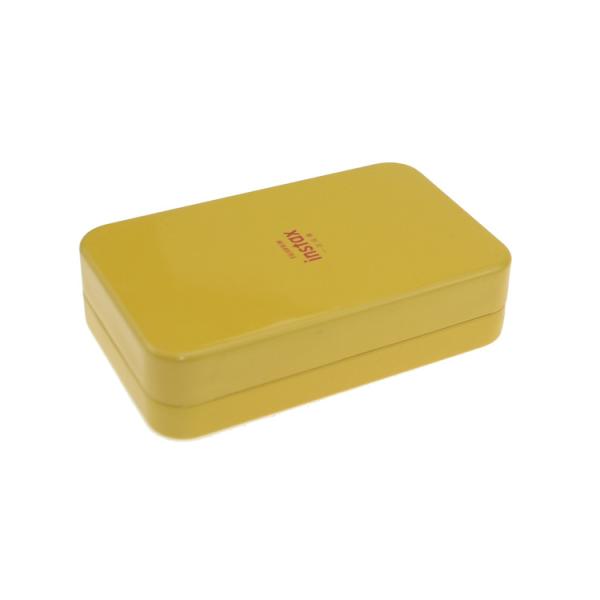 Child Resistant Mini Tin Cans Small Metal Box with Lid Yellow Printed Candy Mint Tin Boxes