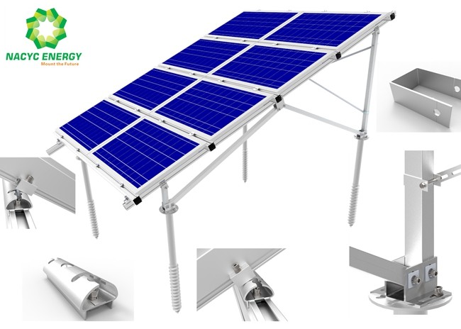 Cheap Structure Solar Pv Solar Panel Brackets Ground Mount Solar Aluminum Solar Panel Mount Rail wholesale