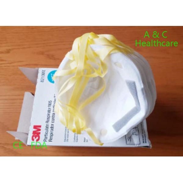 Surgical Respirator FFP2 Face Mask With Valve / 4 Ply Dust Mask Cup Shape White