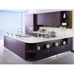 Purple colour matt lacquer kitchen cabinet,Modern kitchen design