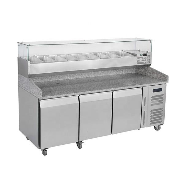 Quality 580L Commercial Pizza Prep Fridge 2025x800x1420mm Secop Compressor for sale