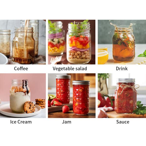 Hot Sale Large 500ml 1000ml Glass Spices Jar with Lids