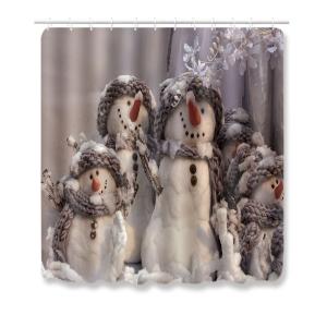 Snowman Christmas Bath Mat Set Anti Skid Restroom Mat Set
