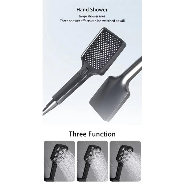 High Pressure Hand Held Wall Mounted Shower Head Polished For Bathroom Rainfall