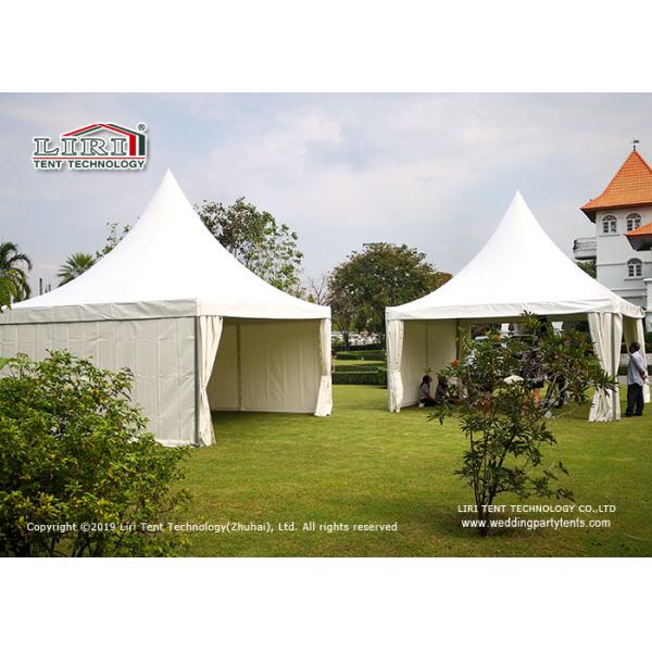 Outdoor Party Gazebo Canopy Marquee 5x5m With Plain White PVC Sidewall Around