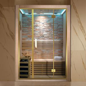 Ecofriendly Dry Solid Wood Wet Steam Sauna Room