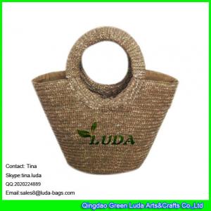 China LUDA designer purses wheat straw made beach shopping straw bag on sale