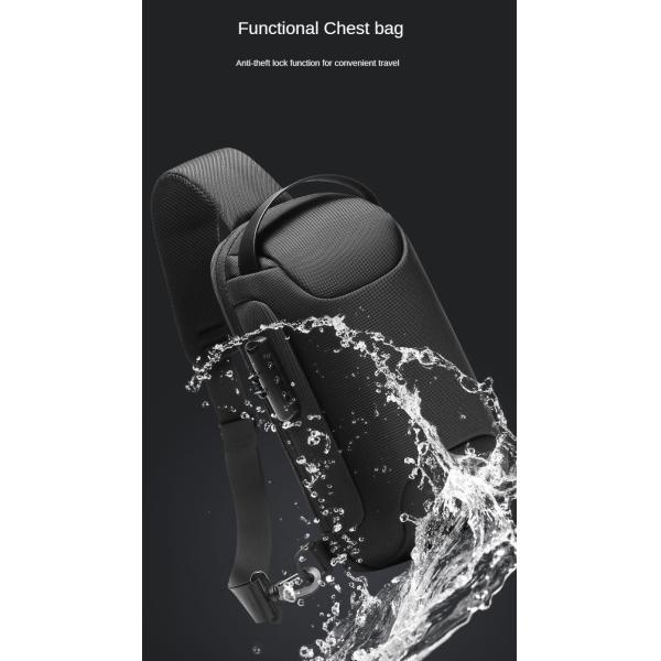 Anti Theft Crossbody Sling Bag Cross Shoulder Sling Bag USB Men Chest Bag