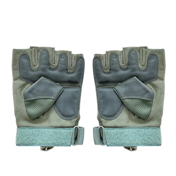 Maximum Care and Protection Half Finger Hard-Knuckle Anti-Slip Microfiber Leather Gloves