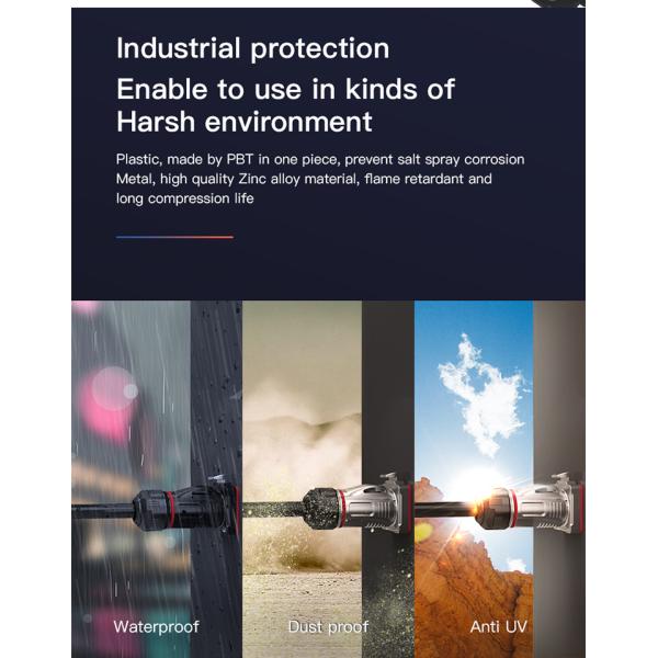 BD24 Industrial Waterproof Metal Female Male IP68 10 Pin Plug Socket Cable Connector