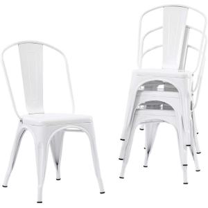 Cheap Metal Kitchen Stackable Metal Restaurant Chairs , Restaurant Stacking Chairs wholesale