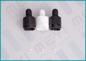 China Childproof And Tamper Evident Plastic Dropper 18/410 For Glass E-liquid Bottles on sale