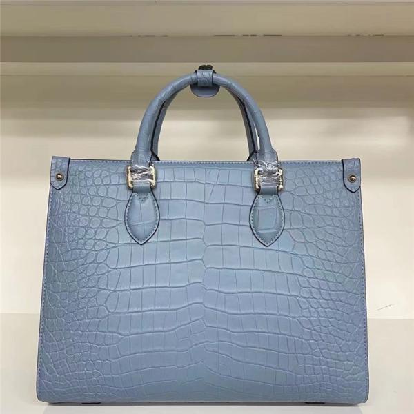 Authentic Crocodile Leather Women Business Travel Handbag Female Laptop Bag Genuine Alligator Skin OL Lady Working Purse