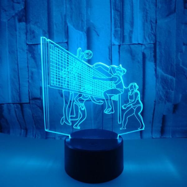 3D creative small table lamp Play volleyball 3D stereo lamp LED decoration personalized custom gift table lamp 3D night 