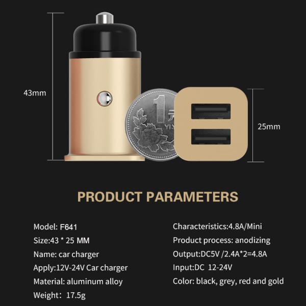 4.8A Dual USB CAR CHARGER Universal Compatible HOCO USB CAR CHARGER for all electronics