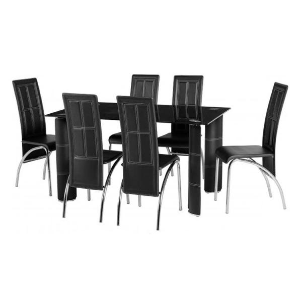 Quality 150cm Glass 6 Seater 62kgs Modern Dining Room Sets for sale
