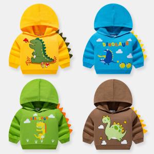 Cheap 1Y-7Y Children's Sports Shirts Cartoon Dinosaur Hoodie wholesale