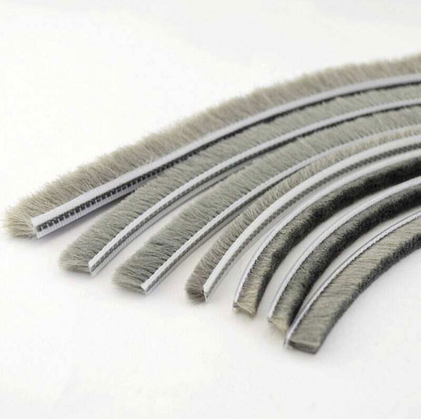 Waterproof Mohair Door Seal , Sliding Window Seal Strip PVC Material