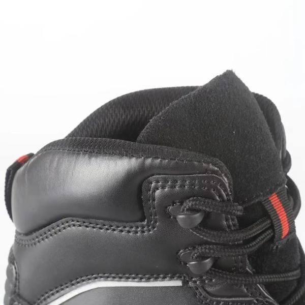 Black Half Knee Boots Slip Resistant Steel Toe Mining Boots Customized