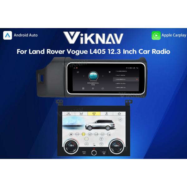 Viknav 12.3 Inch Touch Screen Car Radio And AC For Land Rover Range Rover Vogue L405 2013-2017 Multimedia Player GPS Navigation Head Unit (Black All)