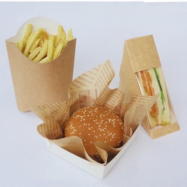 Portable Triangular Cardboard Sandwich Box Packaging Eco Friendly Food Grade