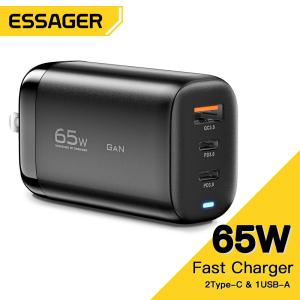 Essager USB C + A GaN Wall Phone Fast Charger 65W