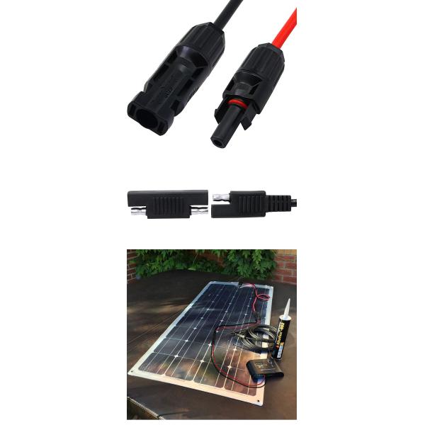 10AWG SAE to Solar Panel Adapter Extension Cable RV Solar Panel Connector Cable for RV Caravan Solar Panels Battery Charge