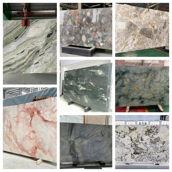 Nano White Crystal Dining Table Top Modern Big Slab Marble Look Porcelain Tile for Steps