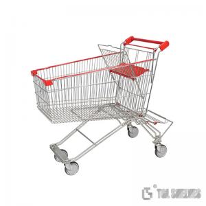 Cheap 125L TGL Grocery Shopping Carts , ODM Supermarket Shopping Trolley Steel Material wholesale