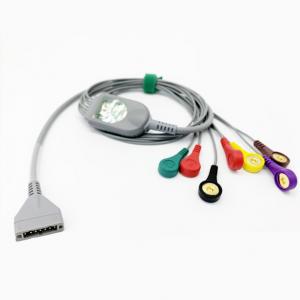 Cheap 1.1m Length 7 Lead Burdick ECG Cable Leadwire 7 Pin Snap Connector wholesale