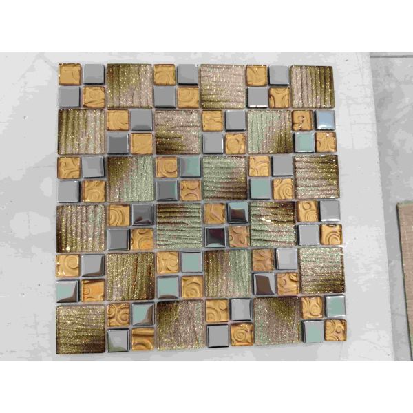 Bathroom Kitchen Wall Decorative Glass Mosaics Marble Designs Stone Mix Metal Mosaic Tiles