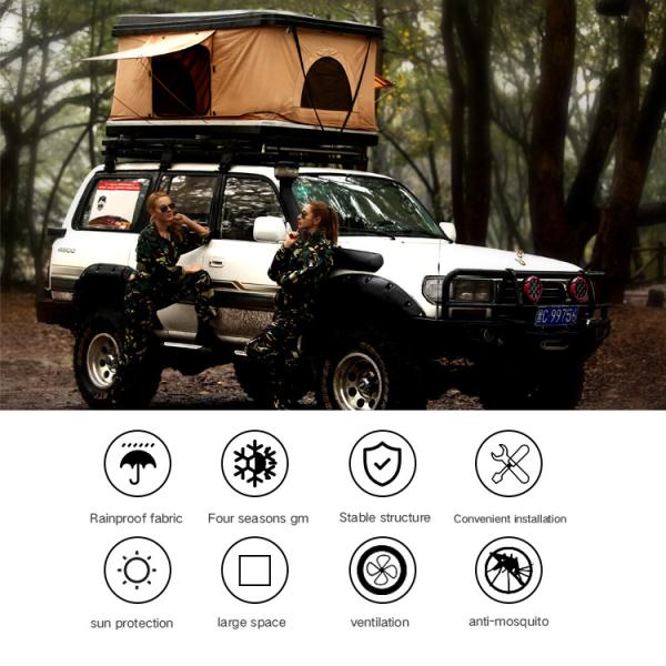 OEM Manufacturer Wholesale Aluminum Ladder 4 Person Camping Automatic Car Roof Tent Hardshell