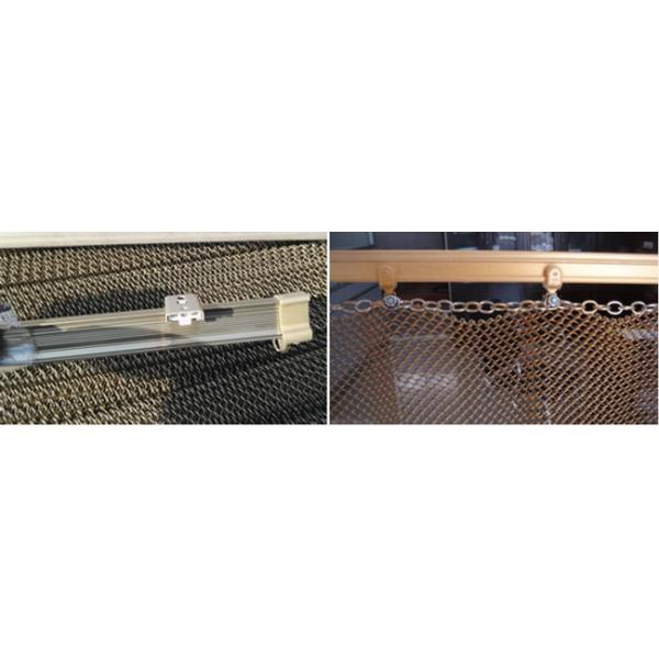 1.2mm Wire Alumium Metal Mesh Drapery 5x5mm With Gold Color For Room Decoration