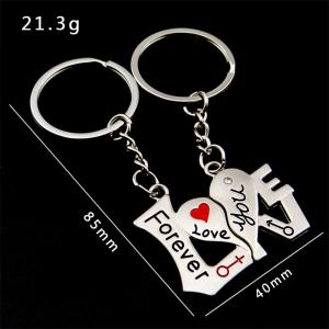 Rhinestone Lovely Heart Shape Personalized Keychain Gifts Metal