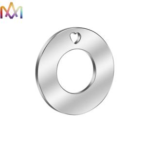 Cheap Stamping Punched 304 Stainless Steel Circle Disc Pendant wholesale