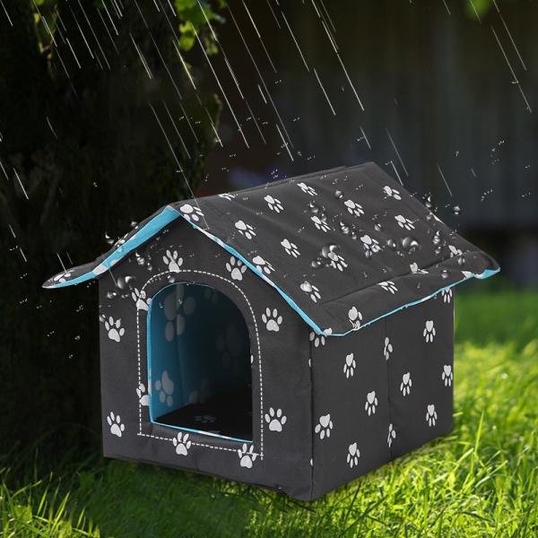 Pet Bed Foldable Oxford Cloth Dog House Waterproof Small Animals in Outdoor and Indoor
