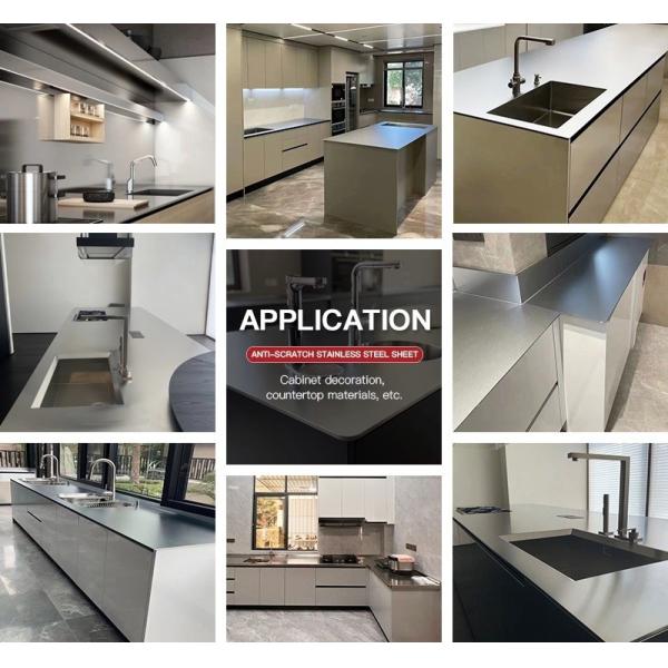 Kitchen Equipment 430 Stainless Steel Decorative Sheet Width 1500mm Scratch Resistance