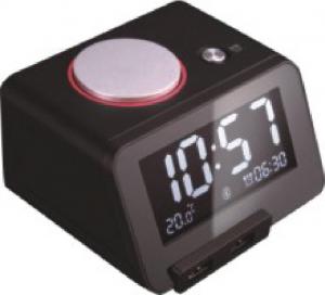 Cheap FM radio Hotel Alarm Clock Wireless Music Player With 2 USB Charging Ports wholesale