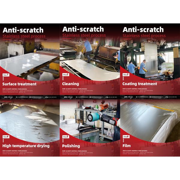 China Factory Customized With Pattern Anti-Scratch Finish 0.5mm Stainless Steel Sheet