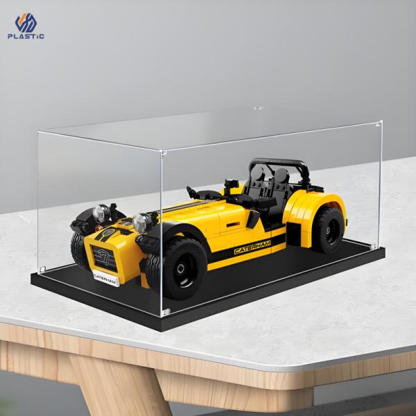 Fire Proof Rectangular Acrylic Toy Display Case Waterproof Customized Design