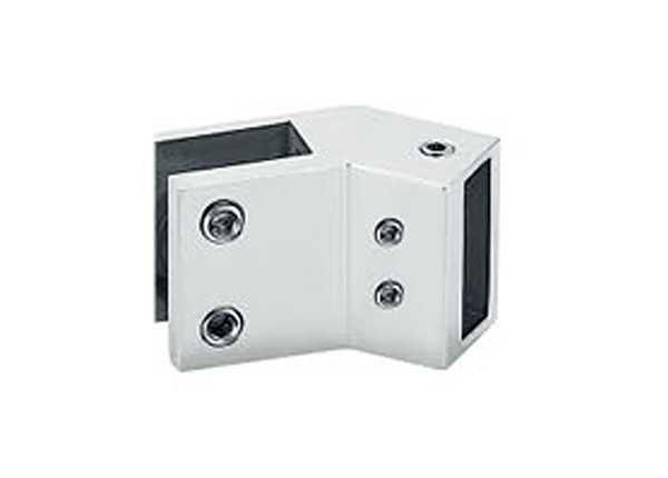 Anti Rust Stainless Steel Glass Clamps , Elegant Outlook Frameless Glass