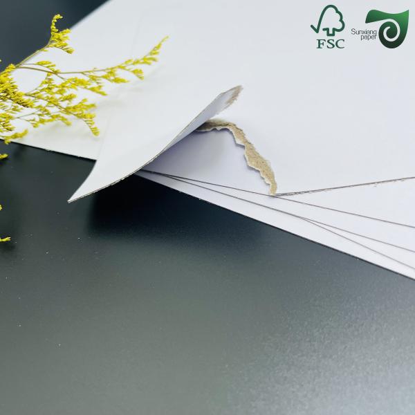 FSC 1mm Grey Cored Dual Sided White Cardstock Matte Finish With Superior Ink Absorption