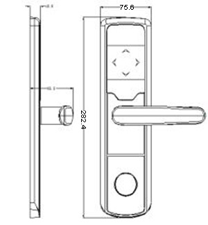 62mm Backset Tyt WiFi Electronics Door Lock / Gate Lock With Plated Gold Finishing
